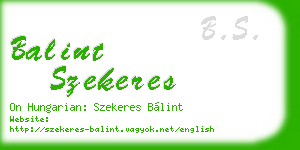 balint szekeres business card