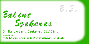 balint szekeres business card